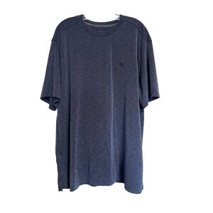 TOMMY BAHAMA SZ XL T-Shirt Tee Blue Heathered Tencel Performance Casual Stretch